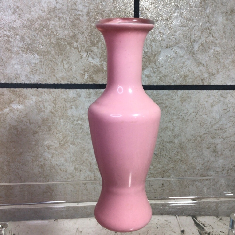 Vintage Vase 5.75" Tall Pink Painted Single Stem Romantic Decor Valentines Love